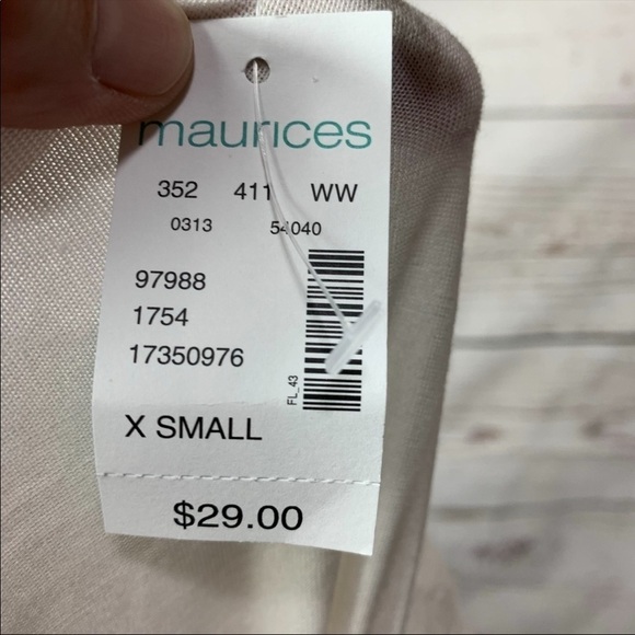 Nwt Maurice’s Pearl Embellished Collar Sleeveless Tank Top - Picture 7 of 8